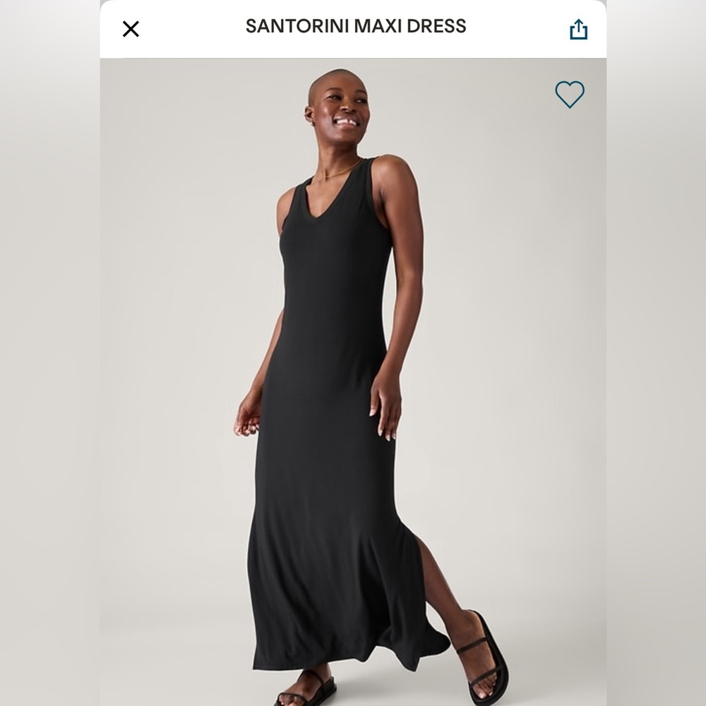 Athleta NWT Santorini Maxi dress Black Size Small